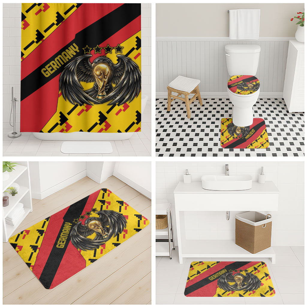 Germany Football Bathroom Set Majestic Eagle And Gold Trophy Unique Style