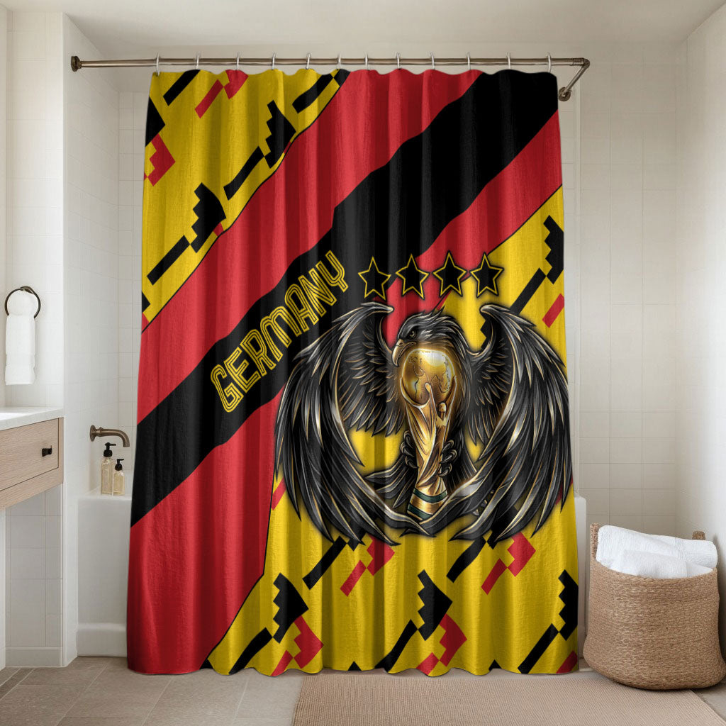 Germany Football Bathroom Set Majestic Eagle And Gold Trophy Unique Style