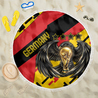 Germany Football Beach Blanket Majestic Eagle And Gold Trophy Unique Style