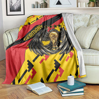 Germany Football Blanket Majestic Eagle And Gold Trophy Unique Style