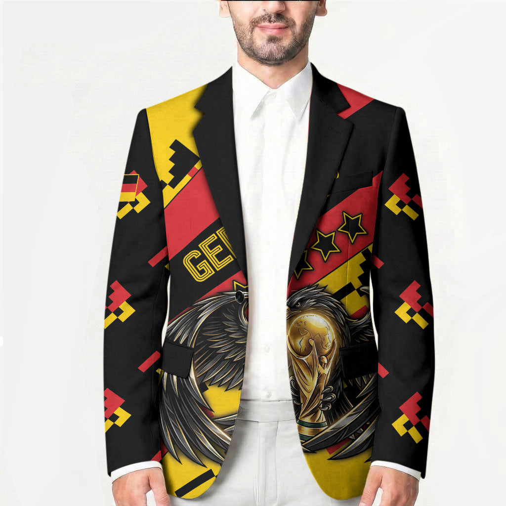 Custom Germany Football Blazer Majestic Eagle And Gold Trophy Unique Style