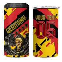 Custom Germany Football 4 in 1 Can Cooler Tumbler Majestic Eagle And Gold Trophy Unique Style