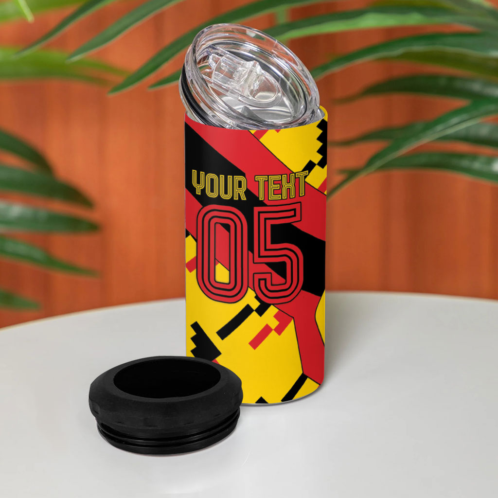 Custom Germany Football 4 in 1 Can Cooler Tumbler Majestic Eagle And Gold Trophy Unique Style