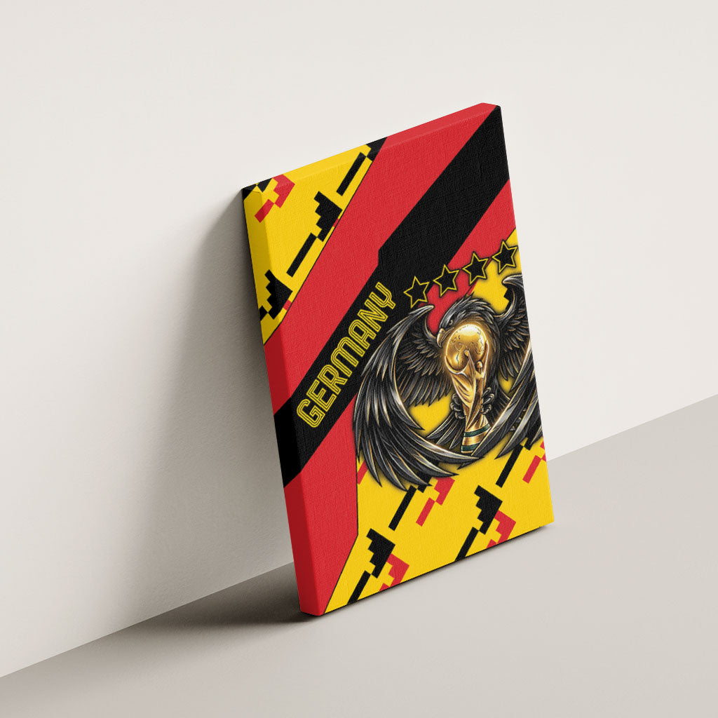 Germany Football Canvas Wall Art Majestic Eagle And Gold Trophy Unique Style