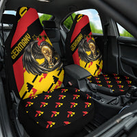Germany Football Car Seat Cover Majestic Eagle And Gold Trophy Unique Style