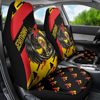 Germany Football Car Seat Cover Majestic Eagle And Gold Trophy Unique Style