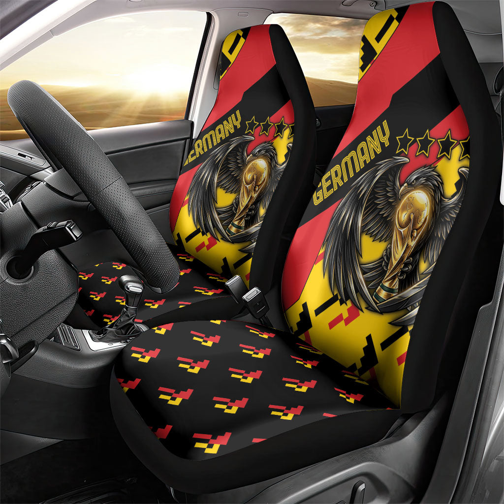 Germany Football Car Seat Cover Majestic Eagle And Gold Trophy Unique Style