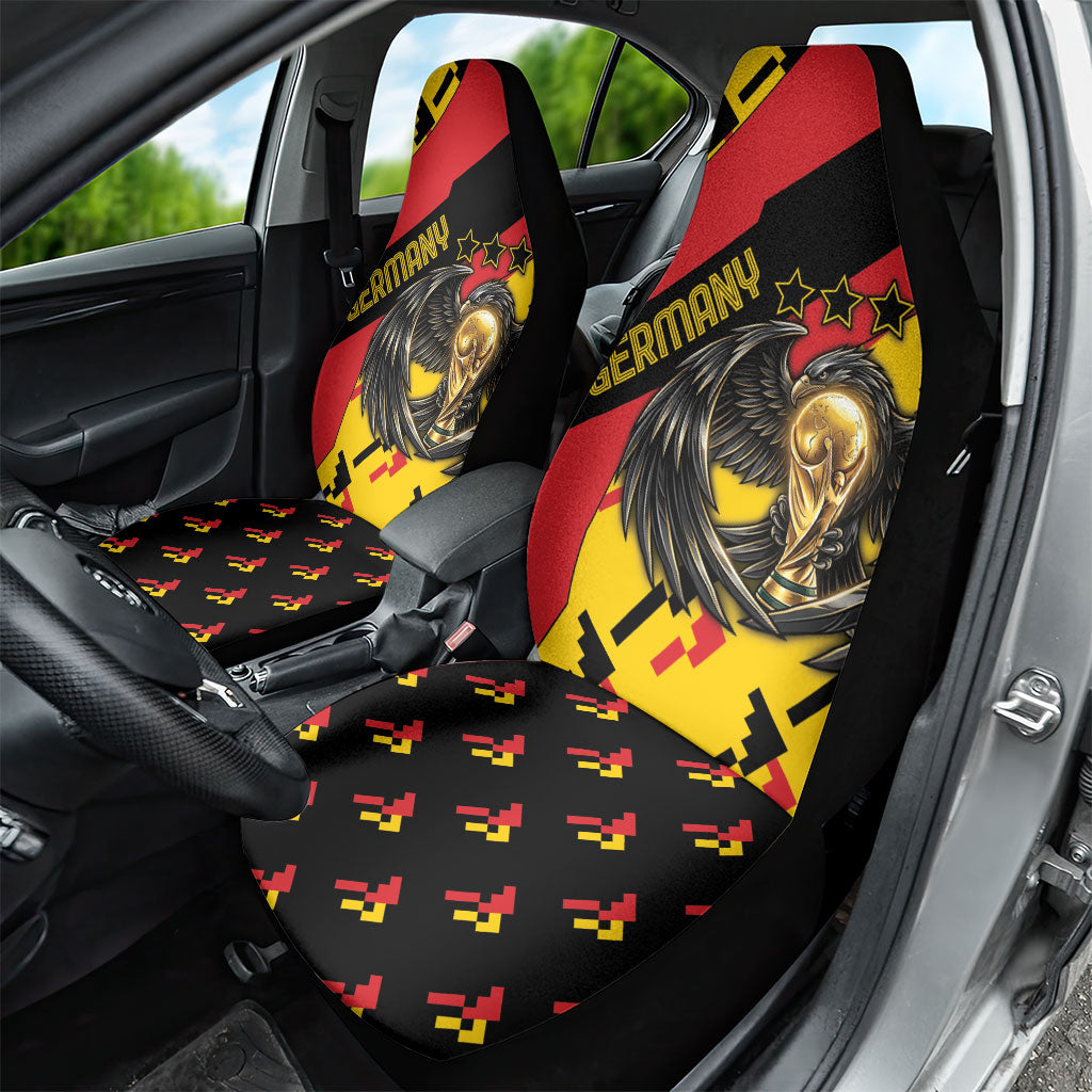 Germany Football Car Seat Cover Majestic Eagle And Gold Trophy Unique Style