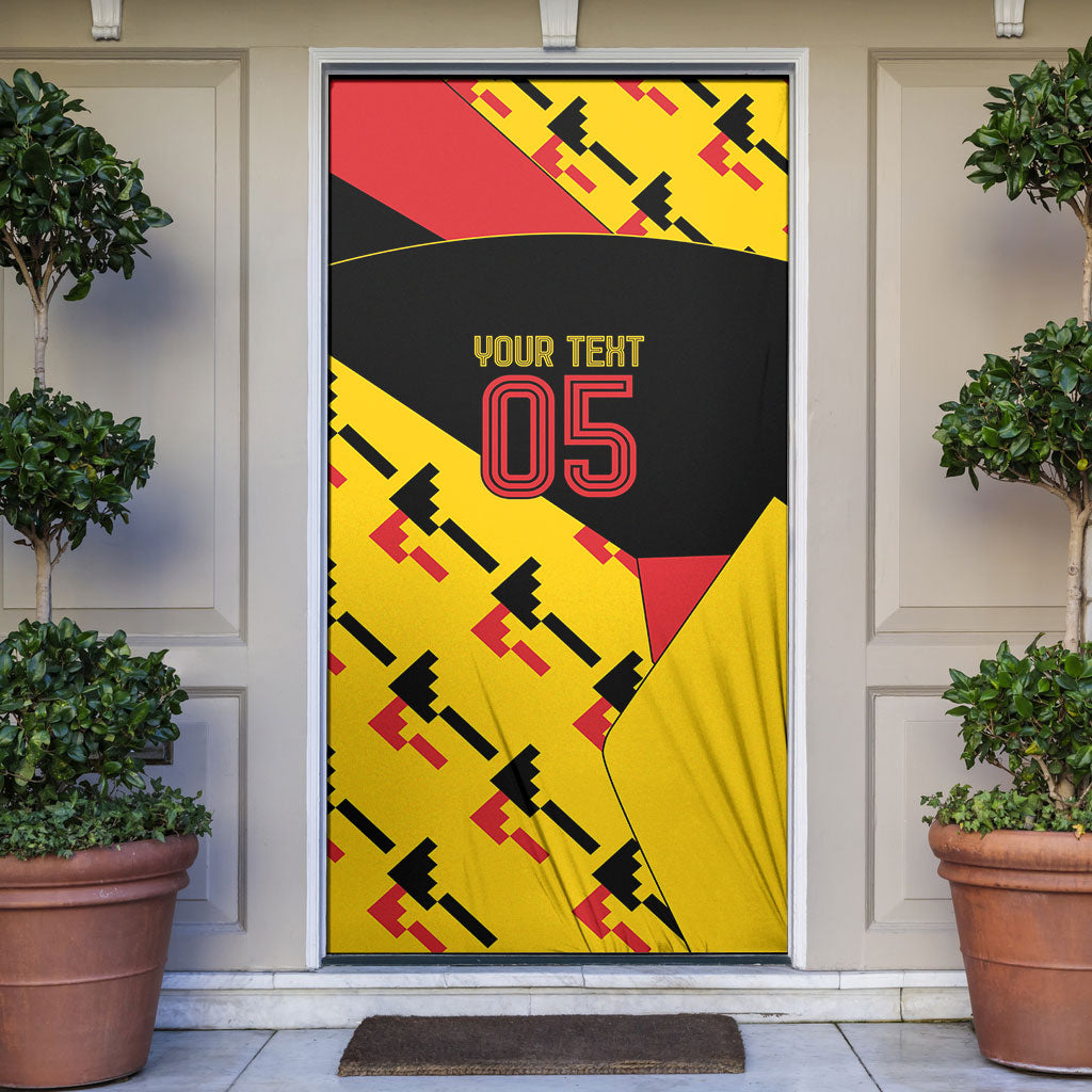 Custom Germany Football Door Cover Majestic Eagle And Gold Trophy Unique Style