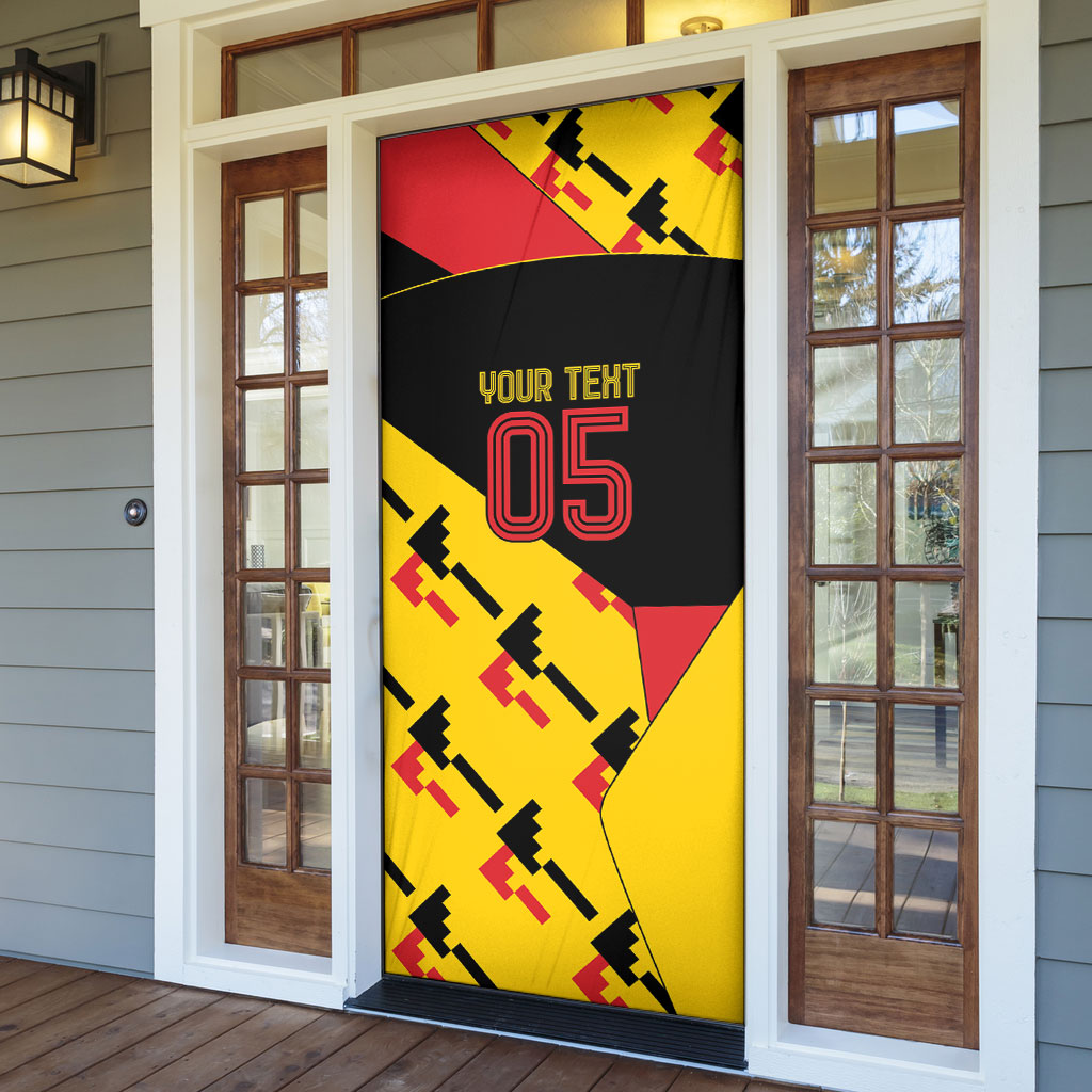 Custom Germany Football Door Cover Majestic Eagle And Gold Trophy Unique Style