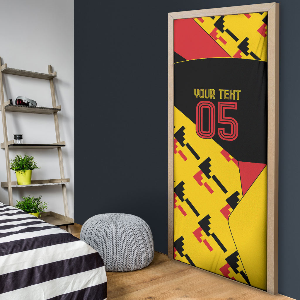 Custom Germany Football Door Cover Majestic Eagle And Gold Trophy Unique Style
