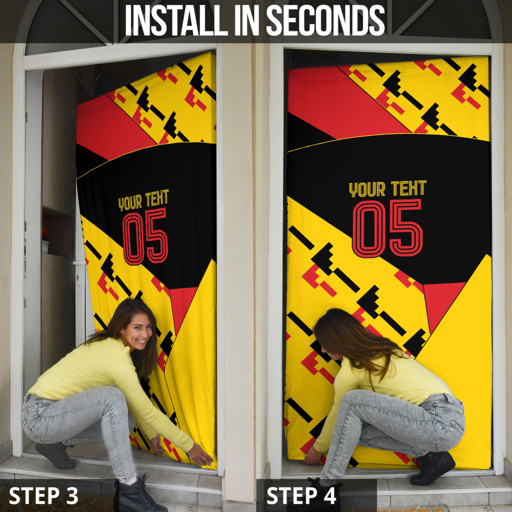Custom Germany Football Door Cover Majestic Eagle And Gold Trophy Unique Style