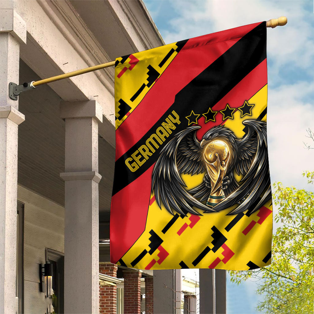 Germany Football Garden Flag Majestic Eagle And Gold Trophy Unique Style