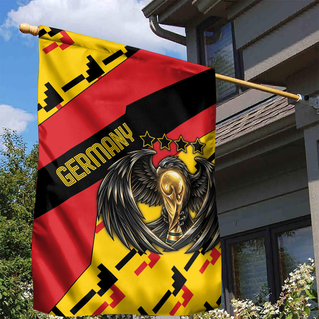 Germany Football Garden Flag Majestic Eagle And Gold Trophy Unique Style