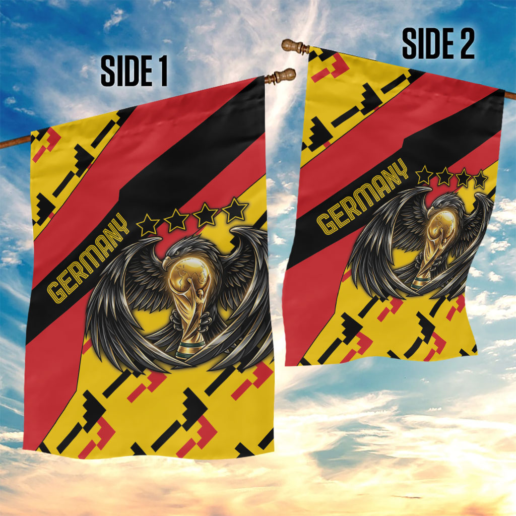 Germany Football Garden Flag Majestic Eagle And Gold Trophy Unique Style