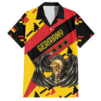 Custom Germany Football Hawaiian Shirt Majestic Eagle And Gold Trophy Unique Style
