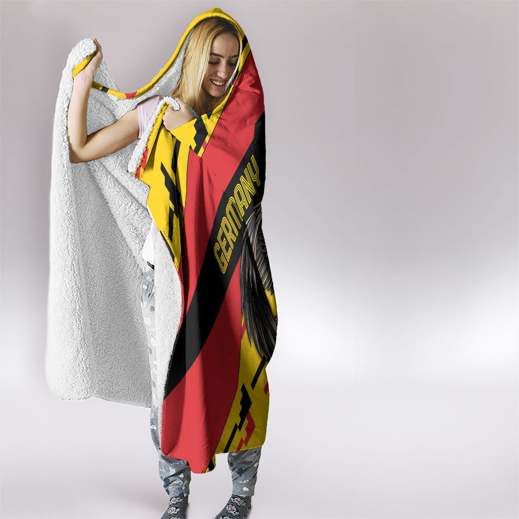 Germany Football Hooded Blanket Majestic Eagle And Gold Trophy Unique Style