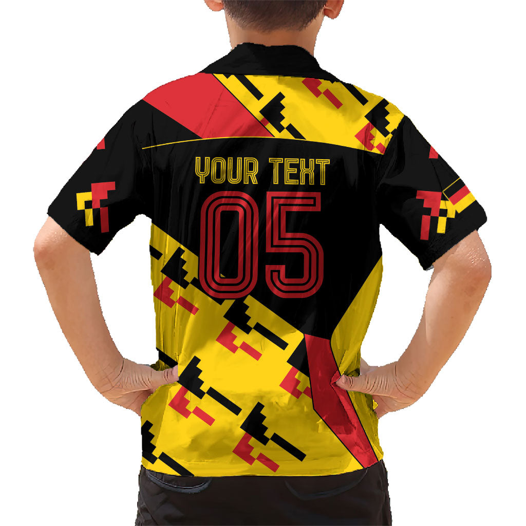 Custom Germany Football Kid Hawaiian Shirt Majestic Eagle And Gold Trophy Unique Style