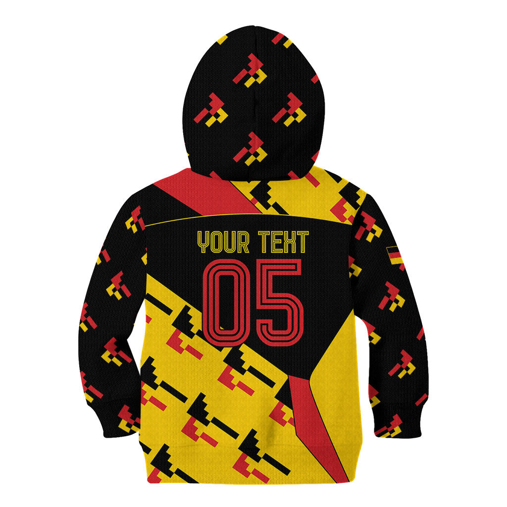 Custom Germany Football Kid Hoodie Majestic Eagle And Gold Trophy Unique Style