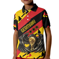 Custom Germany Football Kid Polo Shirt Majestic Eagle And Gold Trophy Unique Style