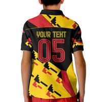 Custom Germany Football Kid Polo Shirt Majestic Eagle And Gold Trophy Unique Style