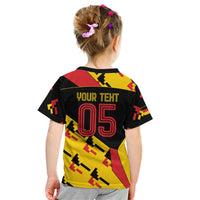 Custom Germany Football Kid T Shirt Majestic Eagle And Gold Trophy Unique Style