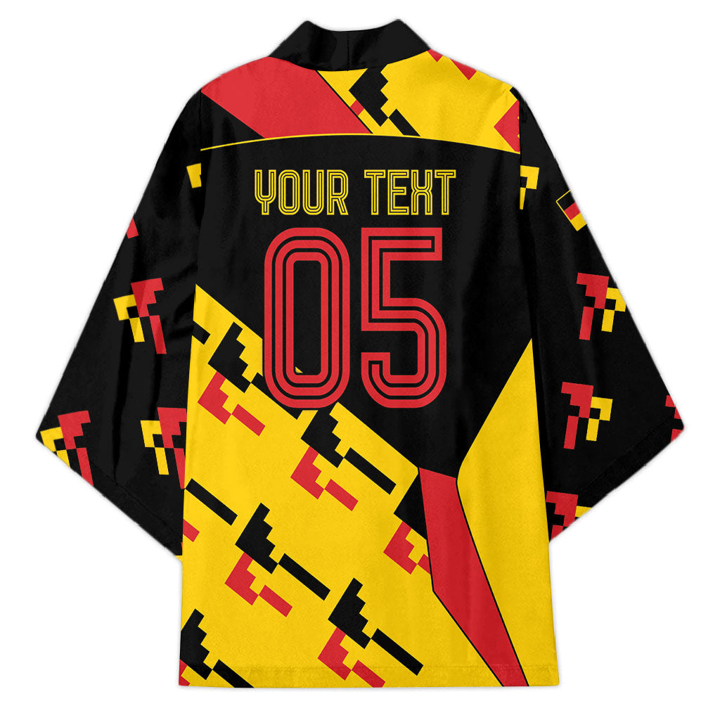 Custom Germany Football Kimono Majestic Eagle And Gold Trophy Unique Style