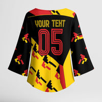Custom Germany Football Kimono Sleeve Blouse Majestic Eagle And Gold Trophy Unique Style