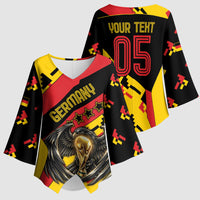 Custom Germany Football Kimono Sleeve Blouse Majestic Eagle And Gold Trophy Unique Style