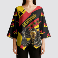 Custom Germany Football Kimono Sleeve Blouse Majestic Eagle And Gold Trophy Unique Style