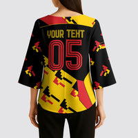 Custom Germany Football Kimono Sleeve Blouse Majestic Eagle And Gold Trophy Unique Style