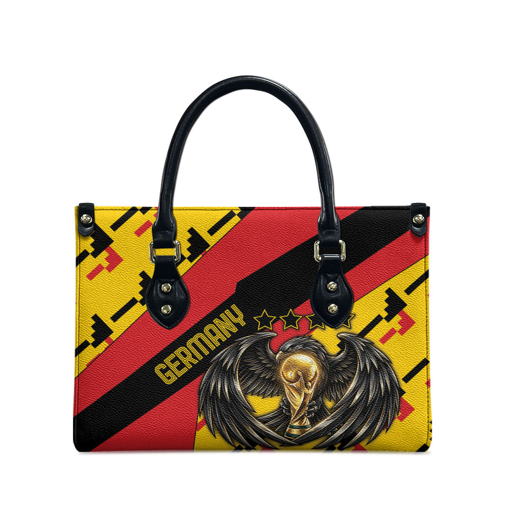 Germany Football Leather Bag Majestic Eagle And Gold Trophy Unique Style