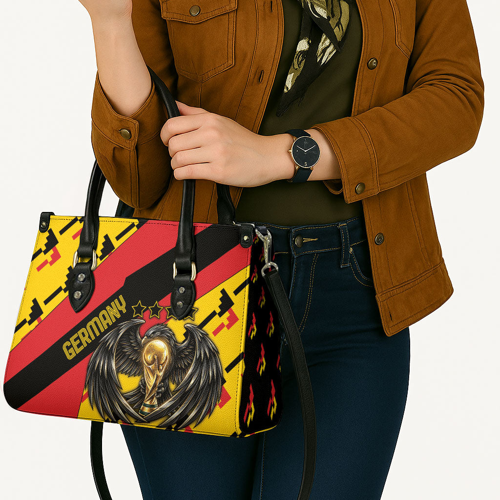 Germany Football Leather Bag Majestic Eagle And Gold Trophy Unique Style