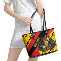 Germany Football Leather Tote Bag Majestic Eagle And Gold Trophy Unique Style