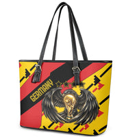 Germany Football Leather Tote Bag Majestic Eagle And Gold Trophy Unique Style