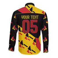 Custom Germany Football Long Sleeve Button Shirt Majestic Eagle And Gold Trophy Unique Style