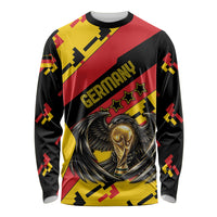 Custom Germany Football Long Sleeve Shirt Majestic Eagle And Gold Trophy Unique Style