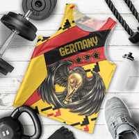 Custom Germany Football Men Tank Top Majestic Eagle And Gold Trophy Unique Style