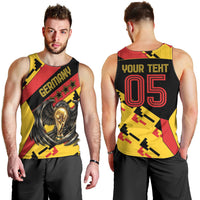 Custom Germany Football Men Tank Top Majestic Eagle And Gold Trophy Unique Style