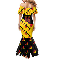 Custom Germany Football Mermaid Dress Majestic Eagle And Gold Trophy Unique Style