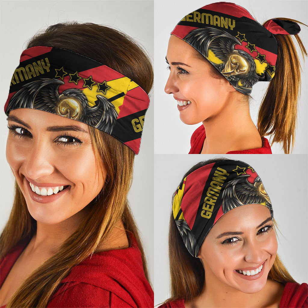 Germany Football Neck Gaiter Majestic Eagle And Gold Trophy Unique Style