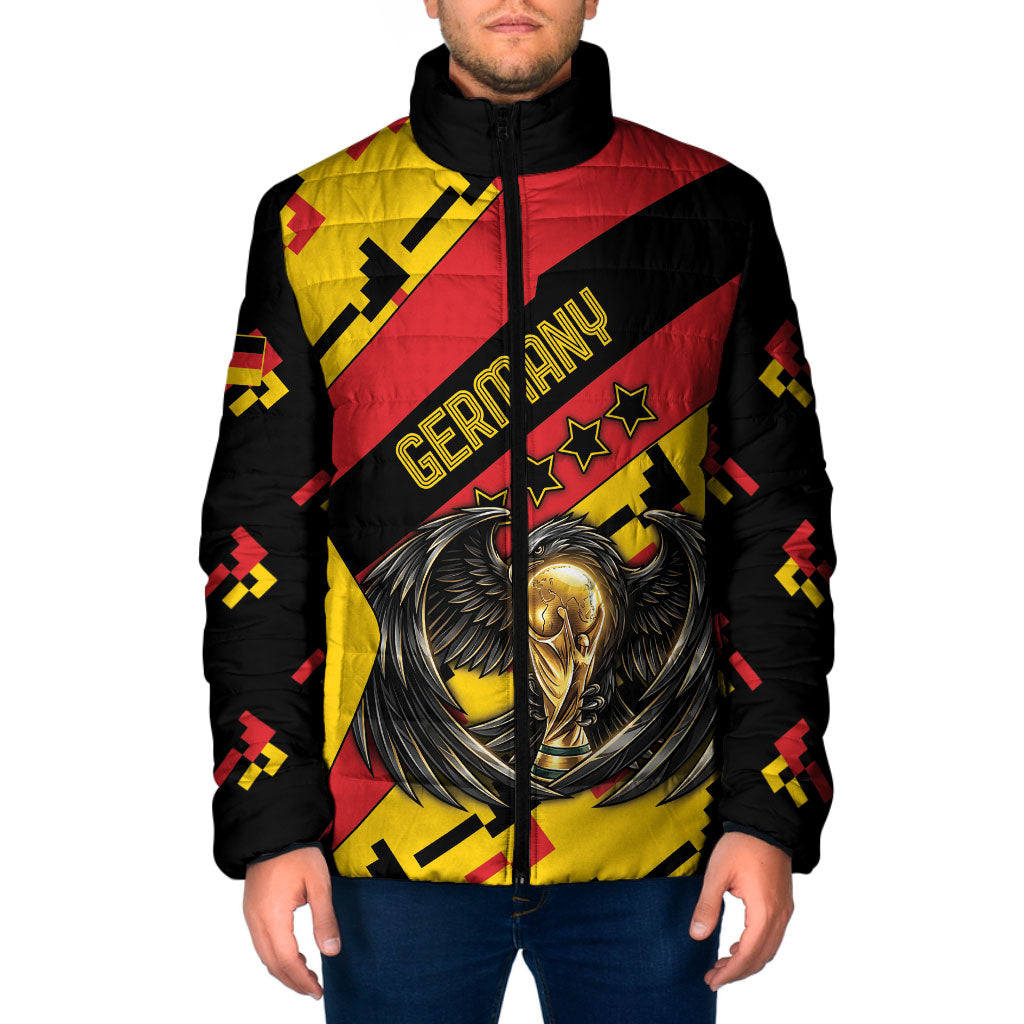Custom Germany Football Padded Jacket Majestic Eagle And Gold Trophy Unique Style