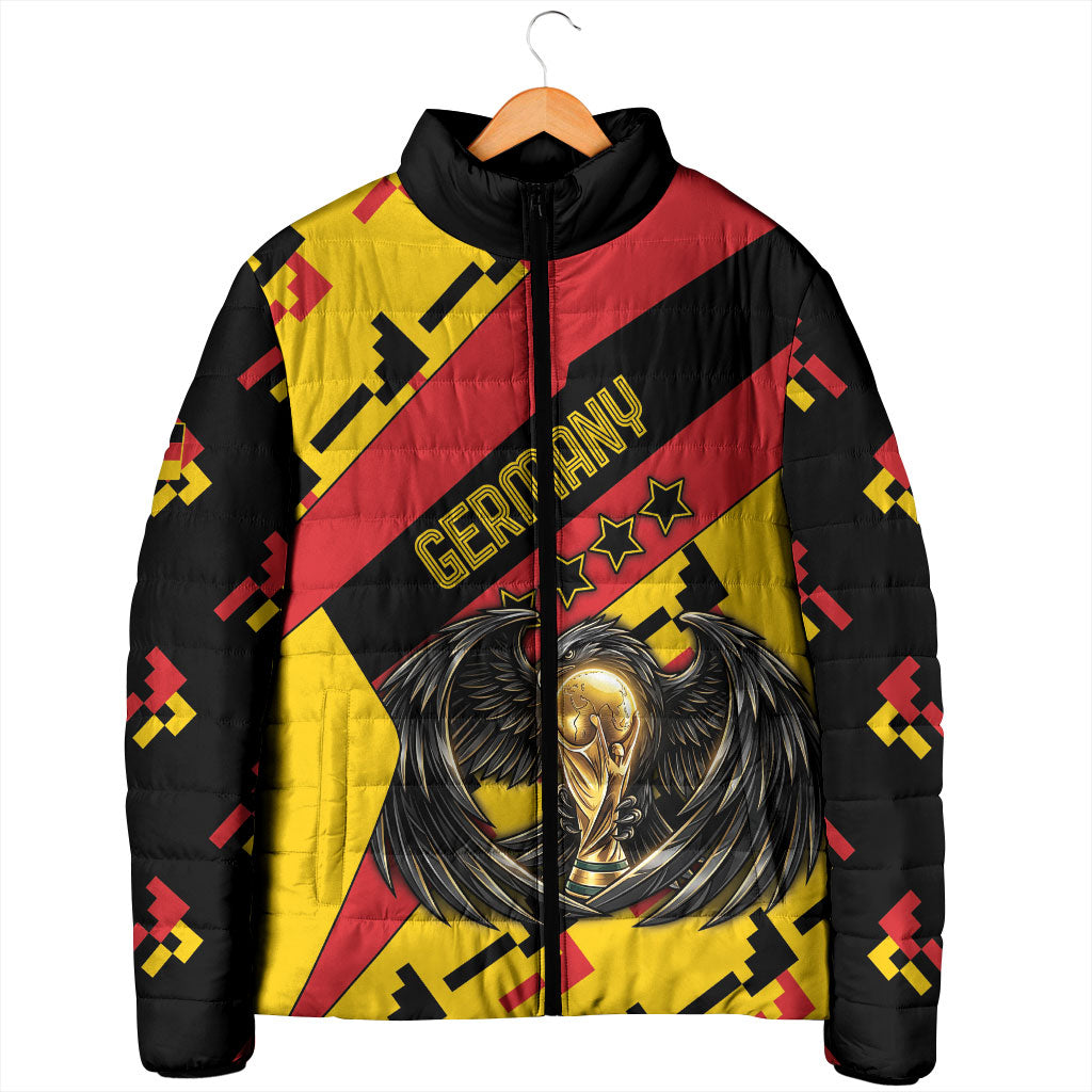 Custom Germany Football Padded Jacket Majestic Eagle And Gold Trophy Unique Style