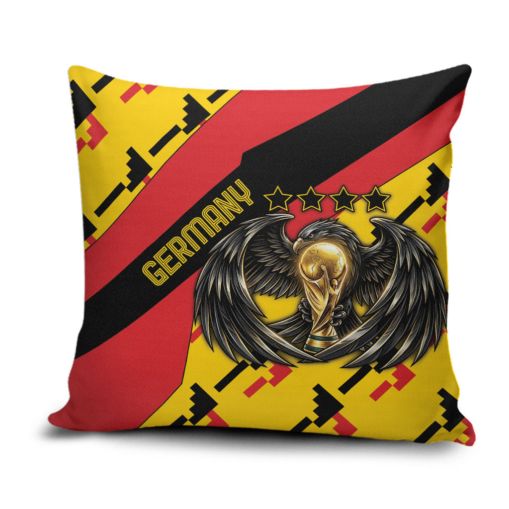 Germany Football Pillow Cover Majestic Eagle And Gold Trophy Unique Style