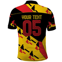 Custom Germany Football Polo Shirt Majestic Eagle And Gold Trophy Unique Style
