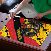 Germany Football Puzzle Majestic Eagle And Gold Trophy Unique Style