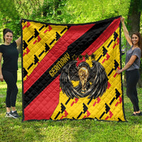 Germany Football Quilt Majestic Eagle And Gold Trophy Unique Style