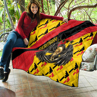 Germany Football Quilt Majestic Eagle And Gold Trophy Unique Style