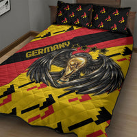Germany Football Quilt Bed Set Majestic Eagle And Gold Trophy Unique Style