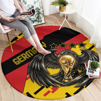 Germany Football Round Carpet Majestic Eagle And Gold Trophy Unique Style